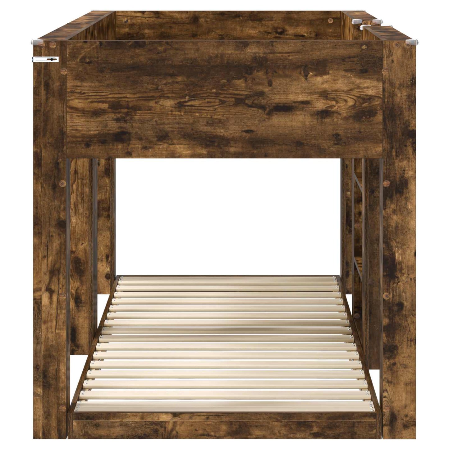 vidaXL Bunk Bed for Kids Smoked Oak 75 x 190 cm Engineered Wood 6