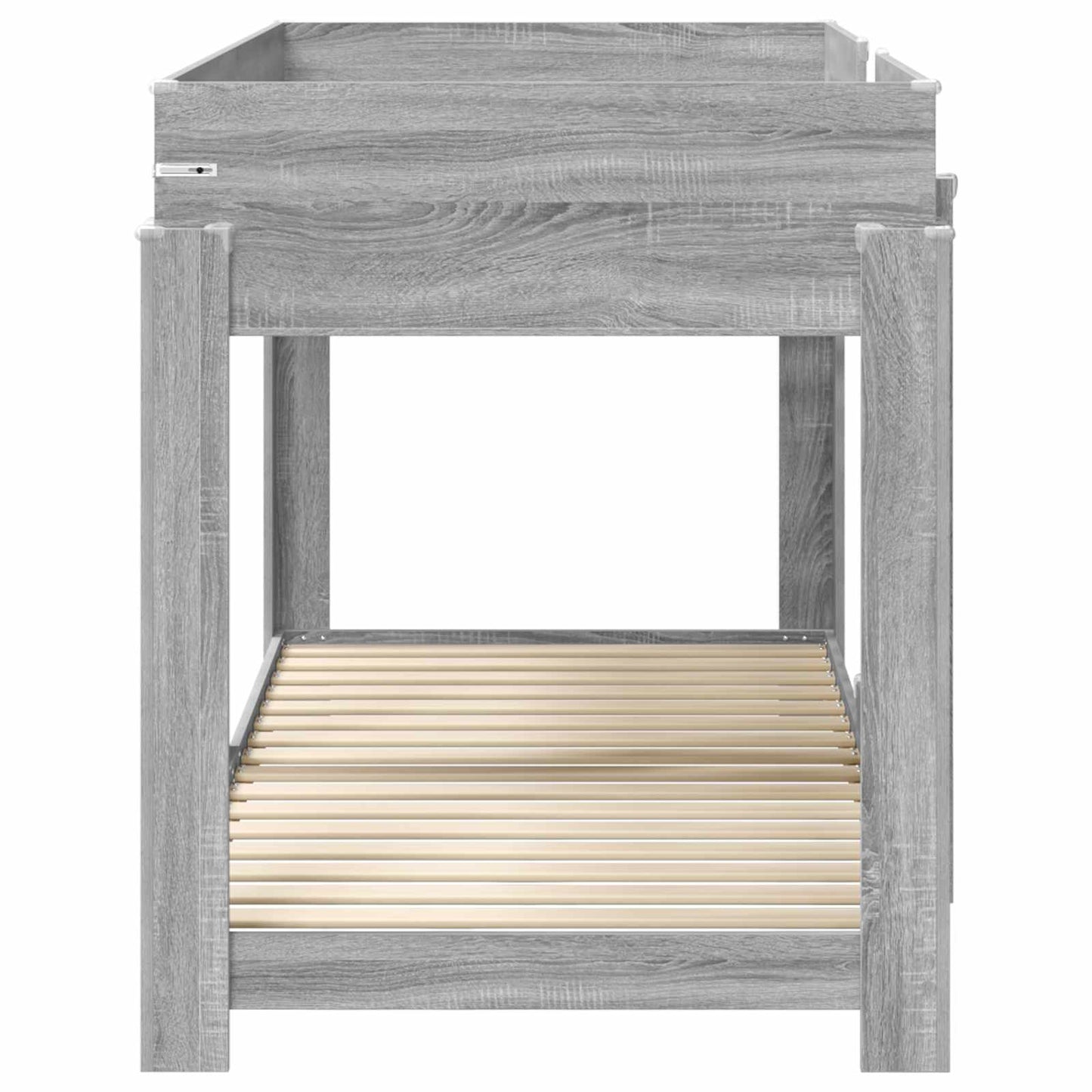vidaXL Bunk Bed for Kids Grey Sonoma 90 x 190 cm Engineered Wood 6
