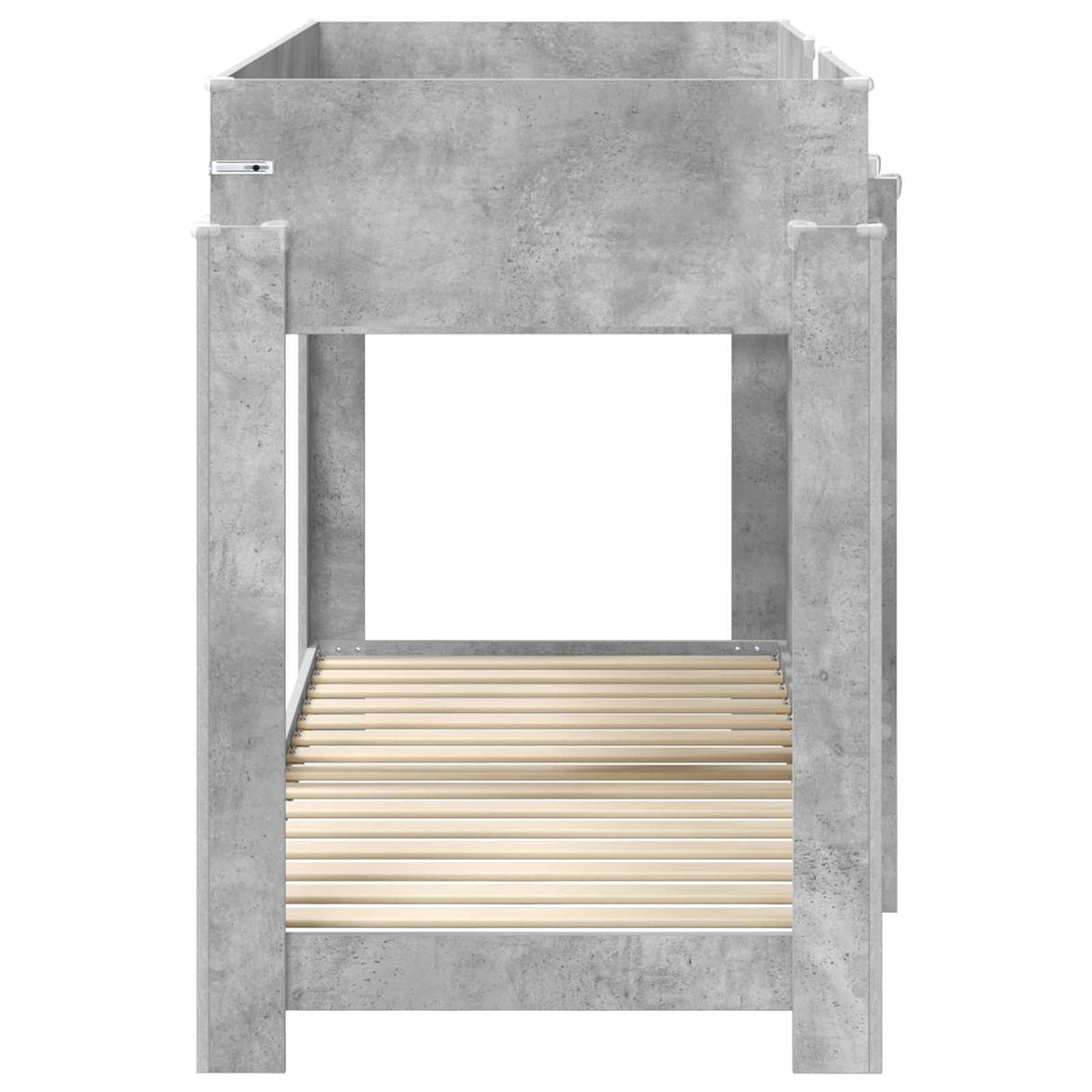vidaXL Bunk Bed for Kids Concrete Grey 75 x 190 cm Engineered Wood 6