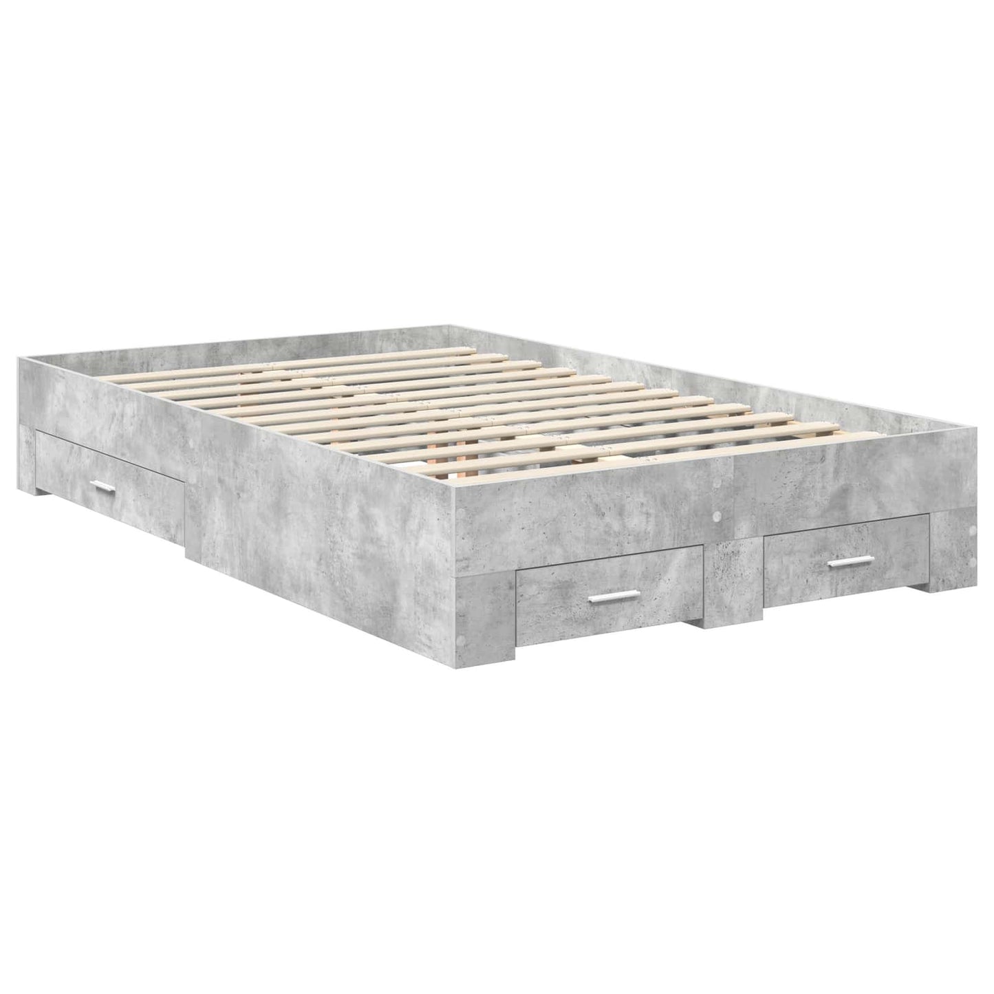 vidaXL Bed Frame Concrete Grey 120 x 200 cm Engineered Wood 6