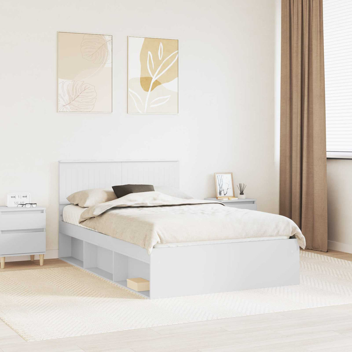 vidaXL Bed Frame 120 x 190 cm Solid Pine Wood Length 190 cm Width 120 cm