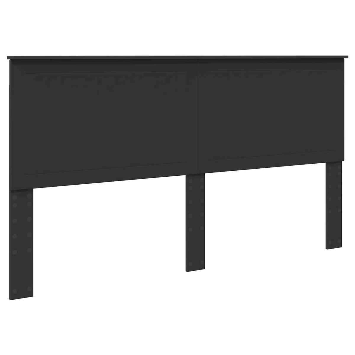 vidaXL Bed Frame with Headboard Black 180 x 200 cm Solid Pine Wood 6