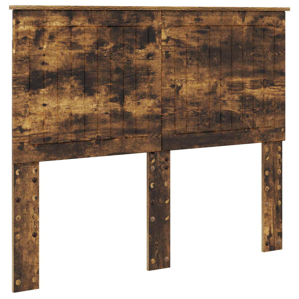 vidaXL Bed Frame Smoked Oak 135 x 190 cm Solid Pine Wood 6