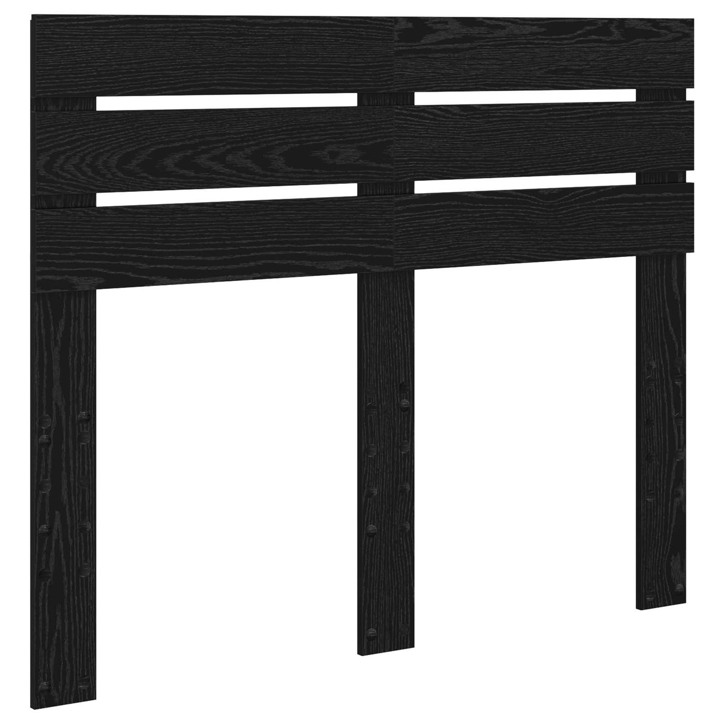 vidaXL Bed Frame with Headboard Black 120 x 200 cm Solid Pine Wood 6