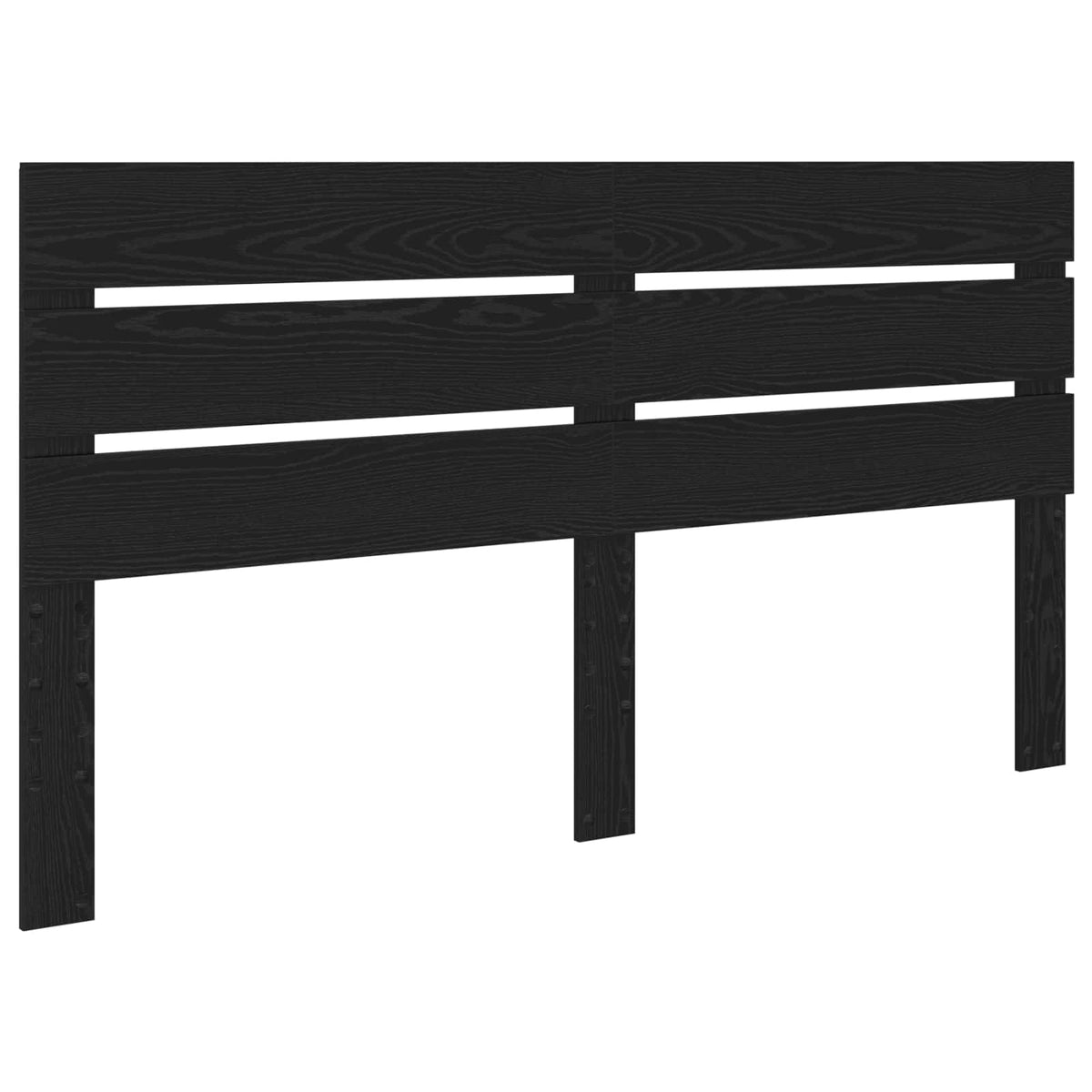 vidaXL Bed Frame with Headboard Black 160 x 200 cm Solid Pine Wood 6