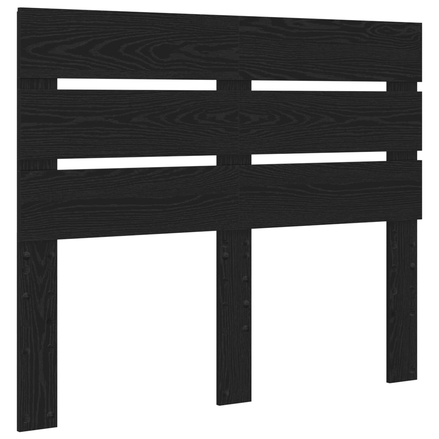 vidaXL Bed Frame with Headboard Black 120 x 190 cm Solid Pine Wood 6