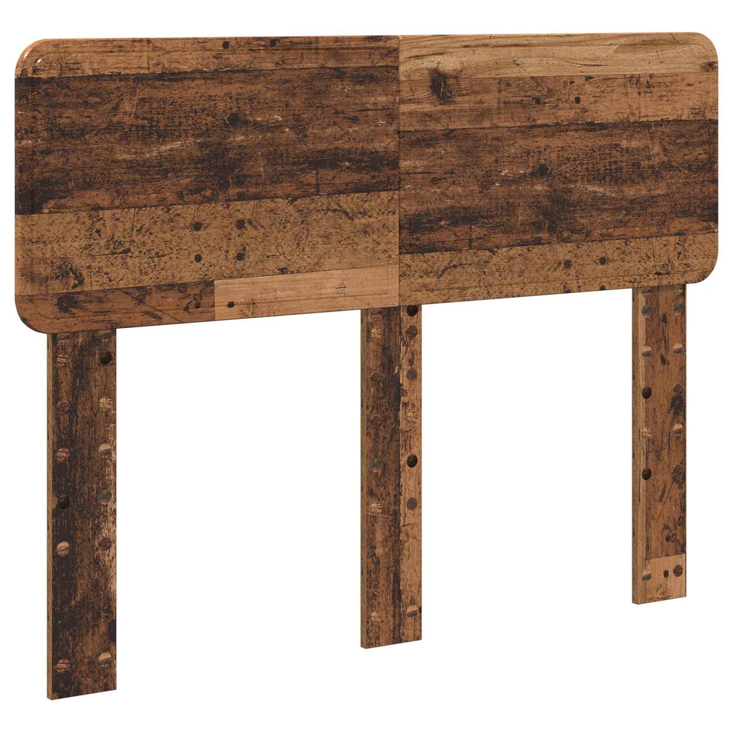 vidaXL Bed Frame with Headboard Old Wood 135 x 190 cm Solid Pine Wood 6
