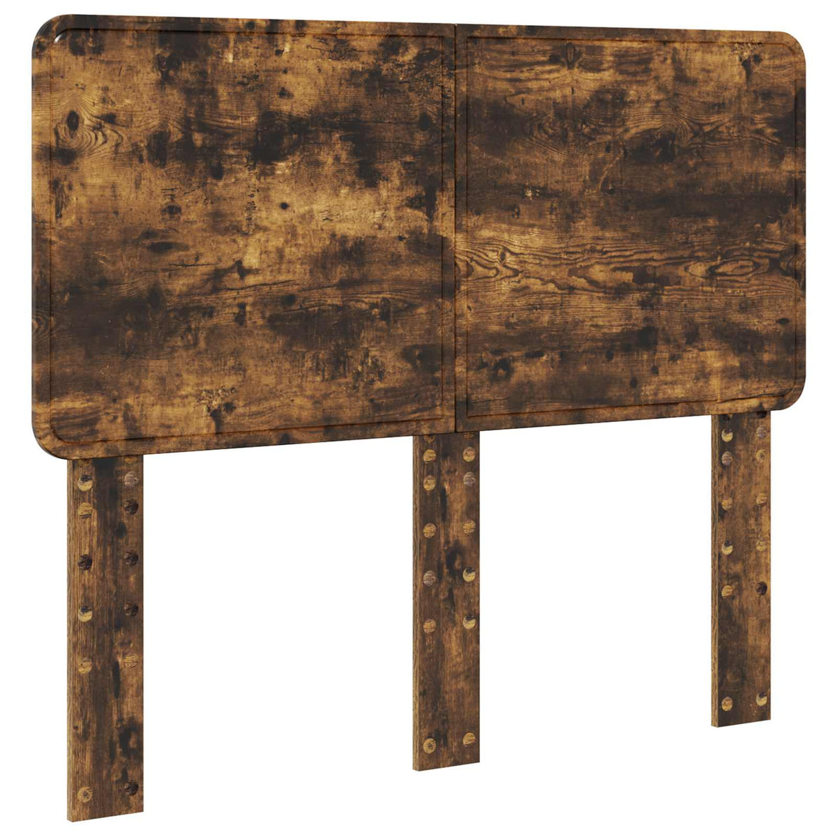 vidaXL Bed Frame Smoked Oak 135 x 190 cm Solid Pine Wood 6