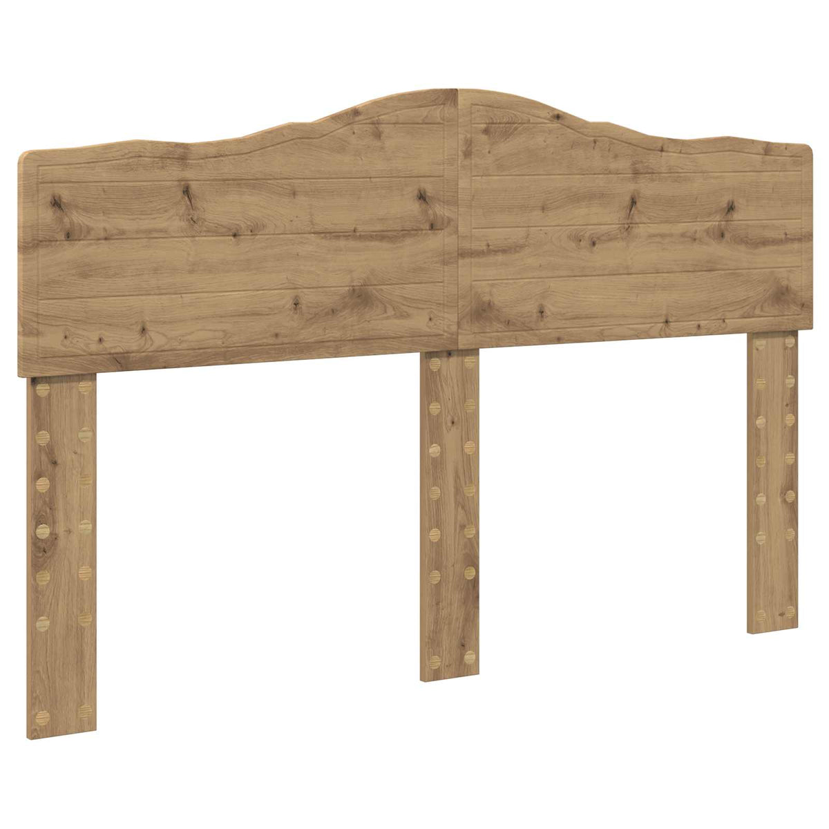vidaXL Bed Frame Artisan Oak 150 x 200 cm Solid Pine Wood 6