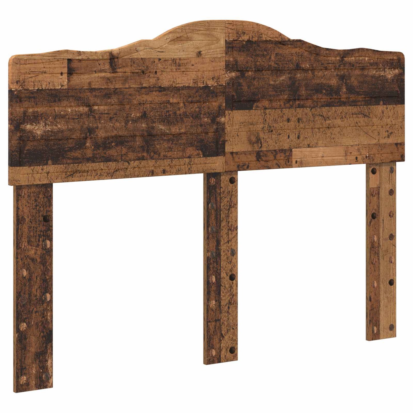 vidaXL Bed Frame with Headboard Old Wood 120 x 200 cm Solid Pine Wood 6