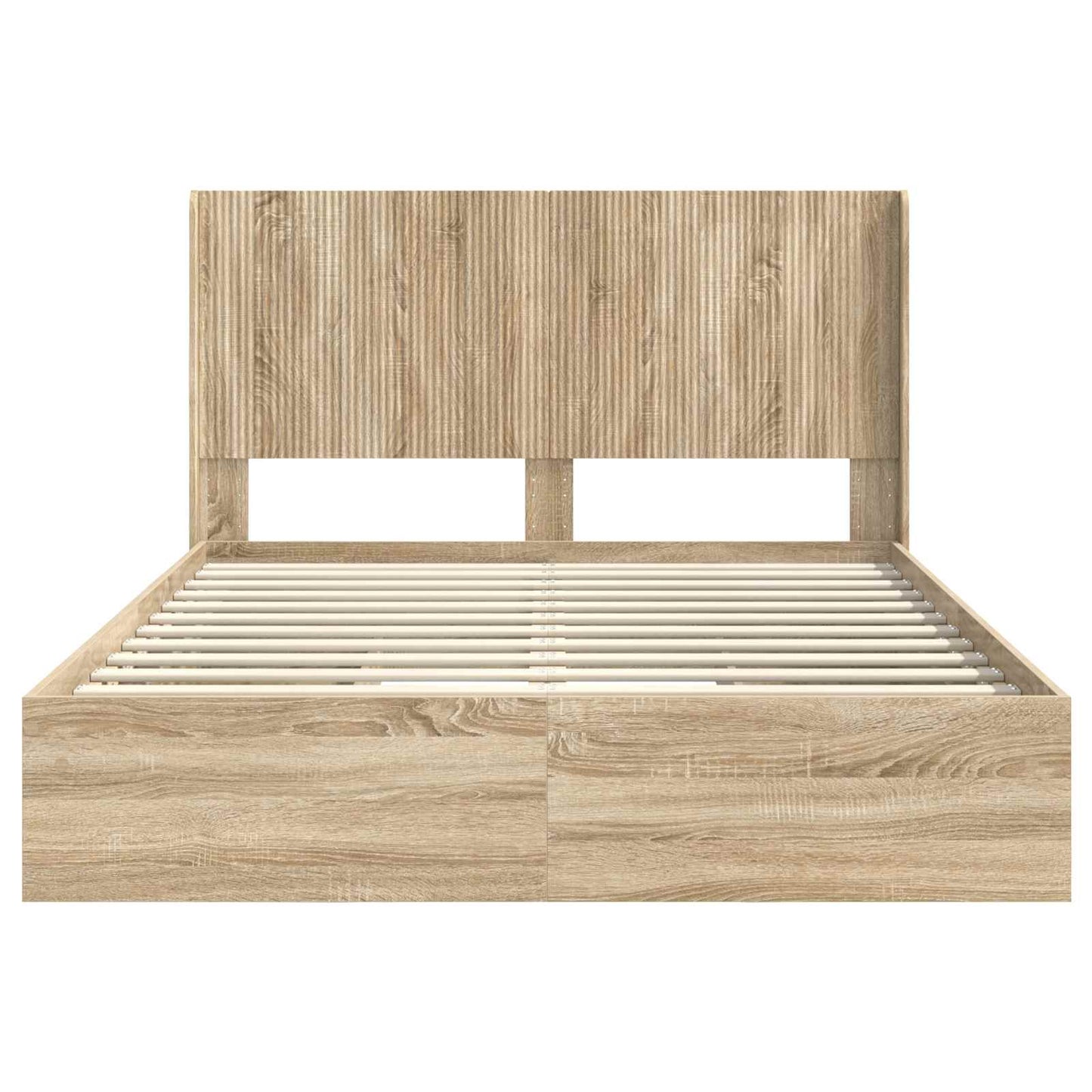 vidaXL Bed Frame with Storage and Headboard 2 pcs Engineered Wood 6