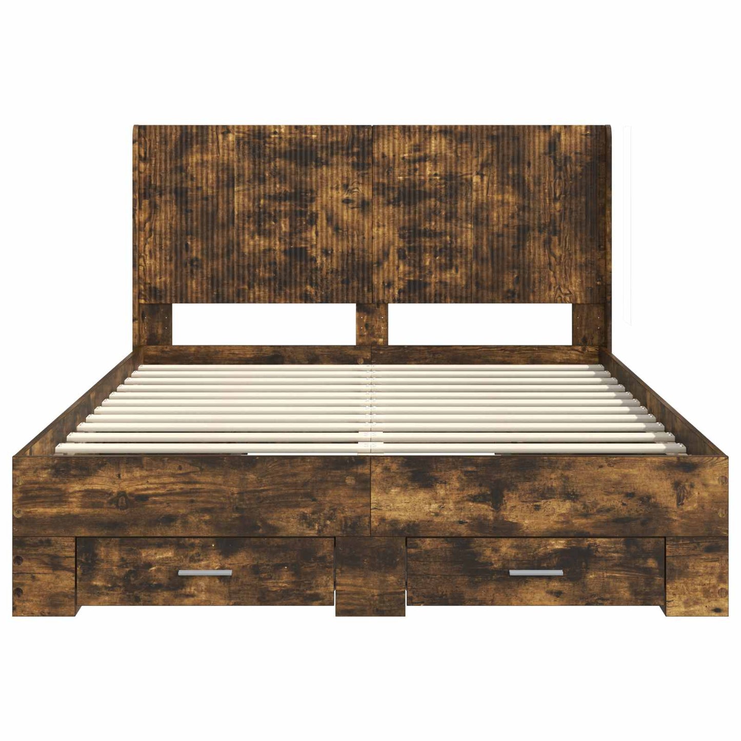 vidaXL Bed Frame with Storage and Headboard Smoked Oak Engineered Wood 6