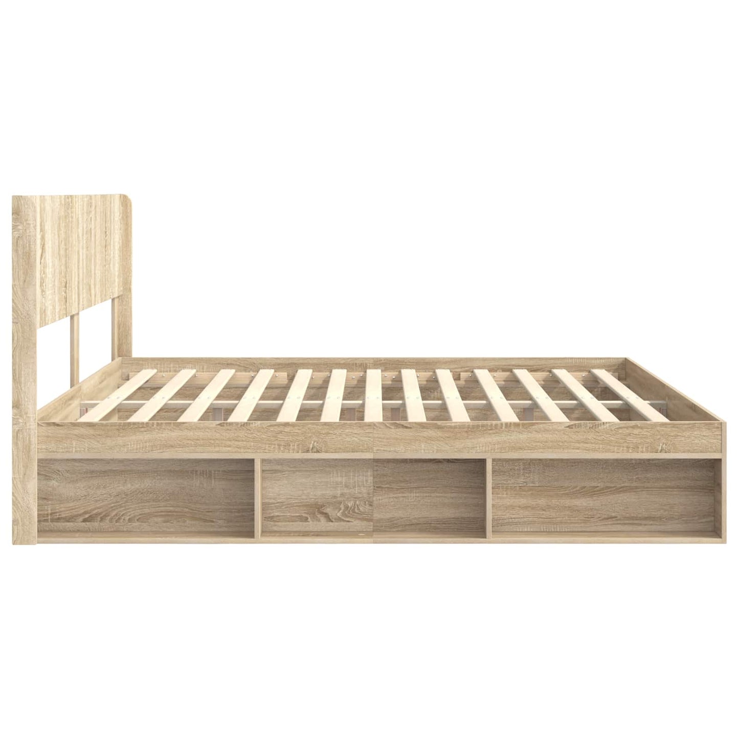 vidaXL Bed Frame with Storage and Headboard 2 pcs Engineered Wood 6