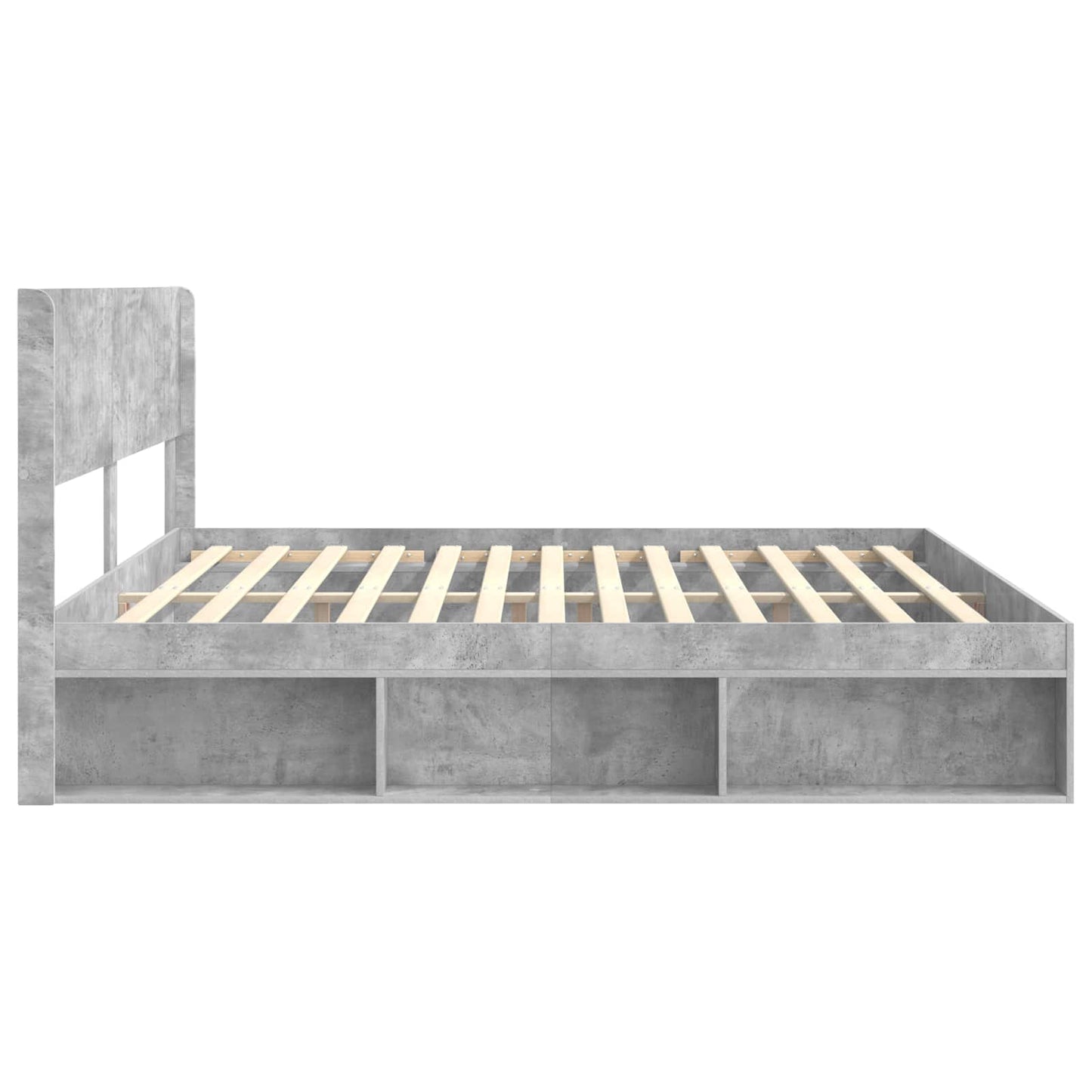 vidaXL Bed Frame with Storage and Headboard Concrete Grey 180 x 200 cm 6