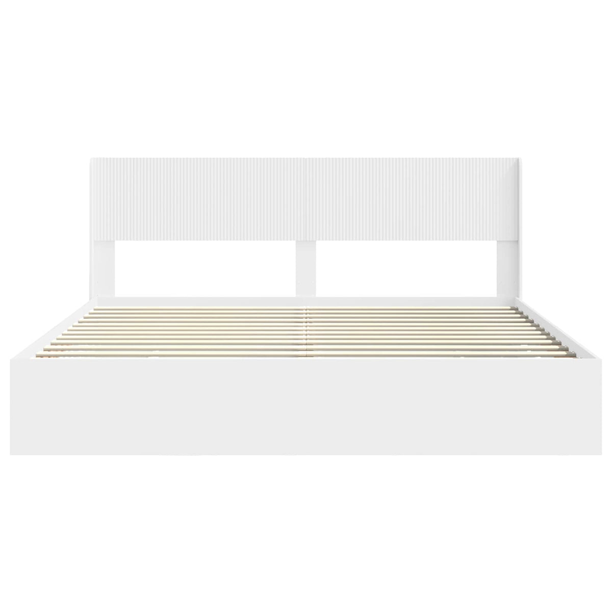 vidaXL Bed Frame with Storage and Headboard White 180 x 200 cm 6