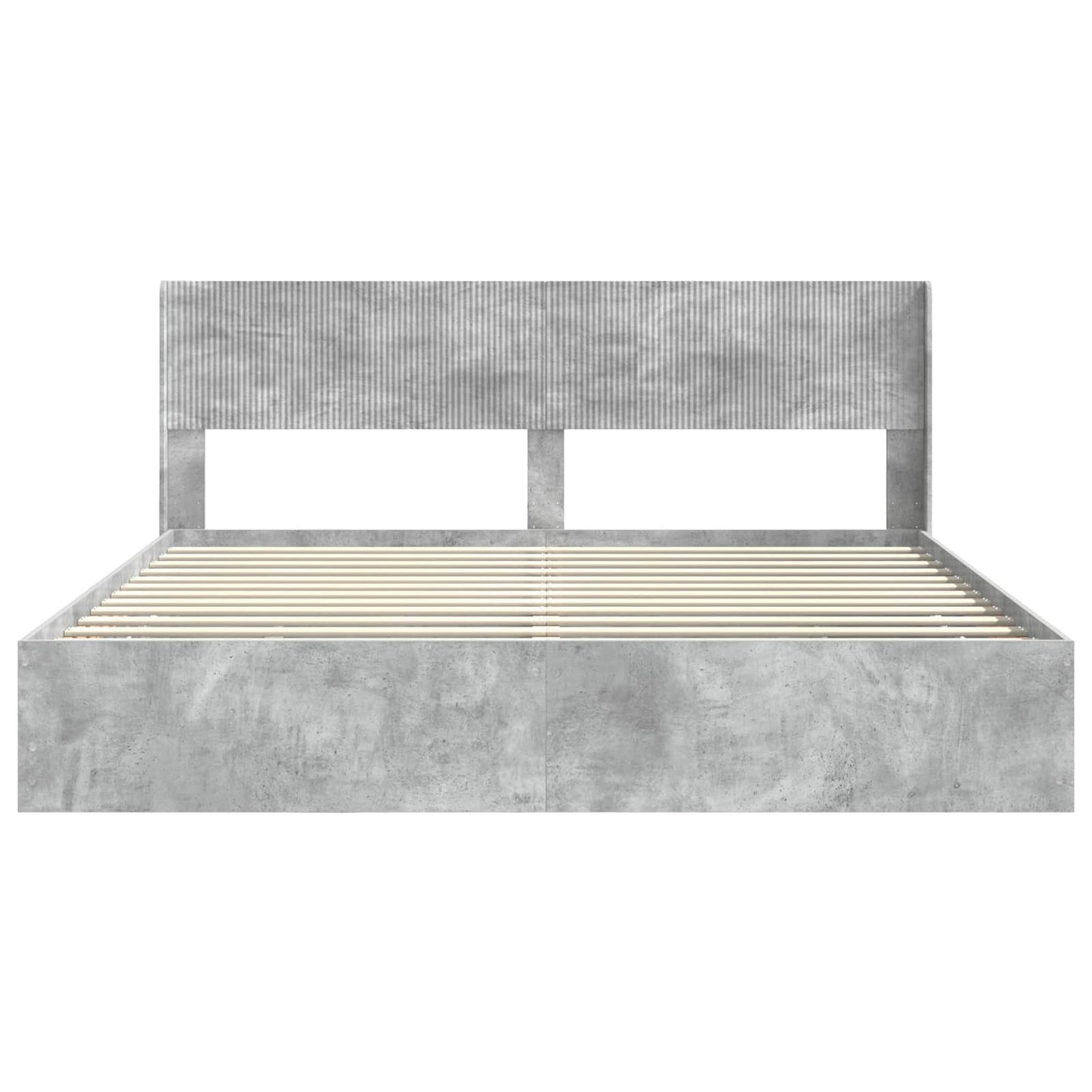 vidaXL Bed Frame with Storage and Headboard Concrete Grey 180 x 200 cm 6