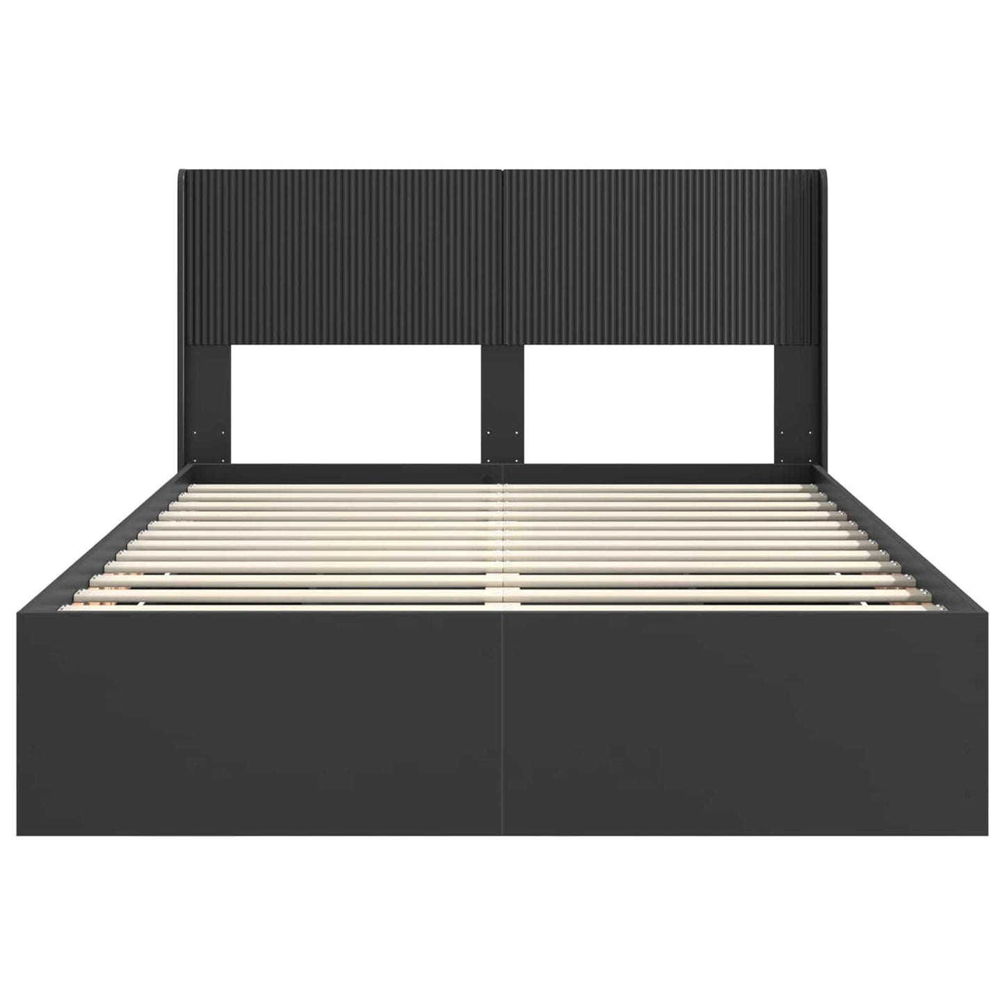 vidaXL Bed Frame with Storage and Headboard Black 120 x 190 cm 6
