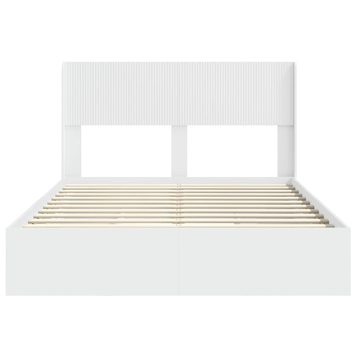 vidaXL Bed Frame with Storage and Headboard White 160 x 200 cm 6