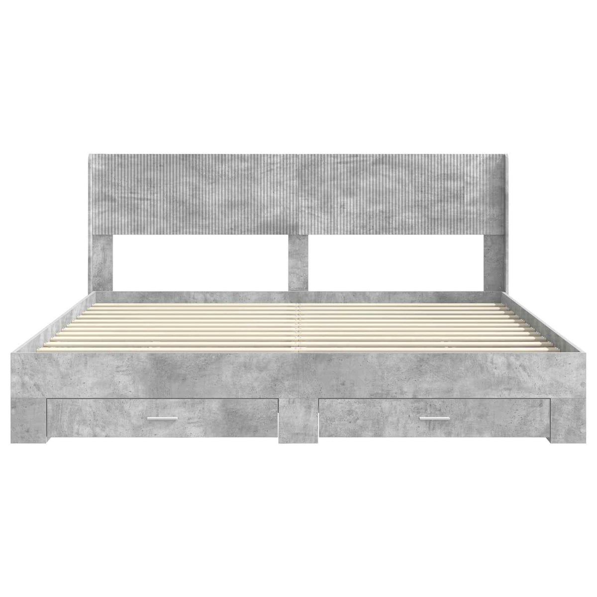vidaXL Bed Frame with Storage and Headboard Concrete Grey 180 x 200 cm 6