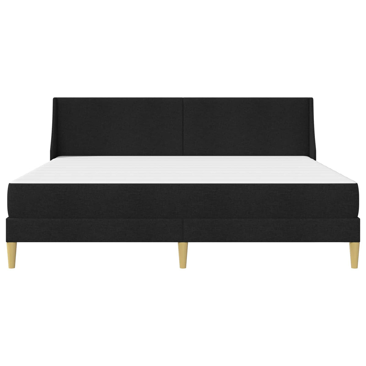vidaXL Bed Frame with Mattress Black 180 x 200 cm Fabric 6