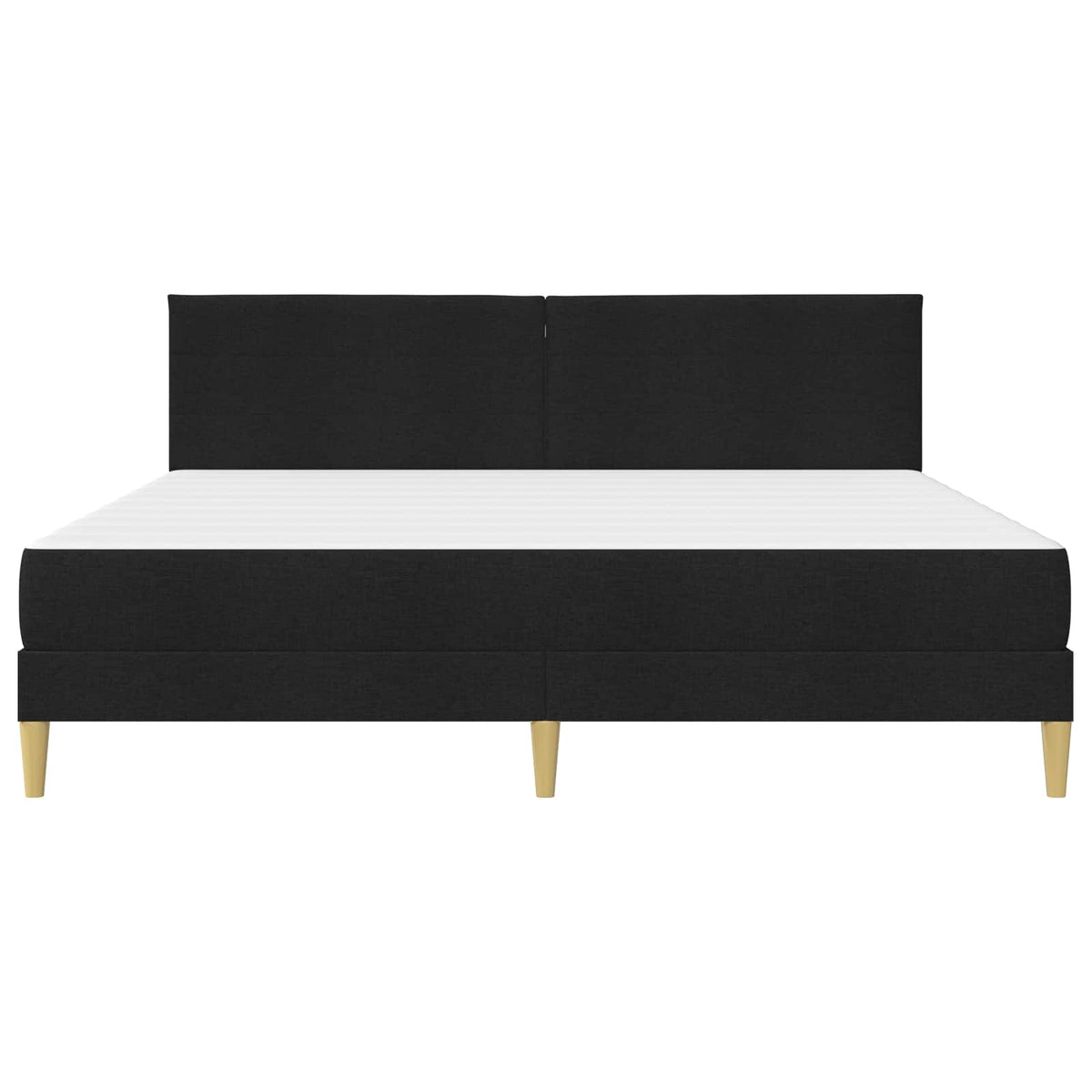 vidaXL Bed Frame with Mattress Black 180 x 200 cm Fabric 6