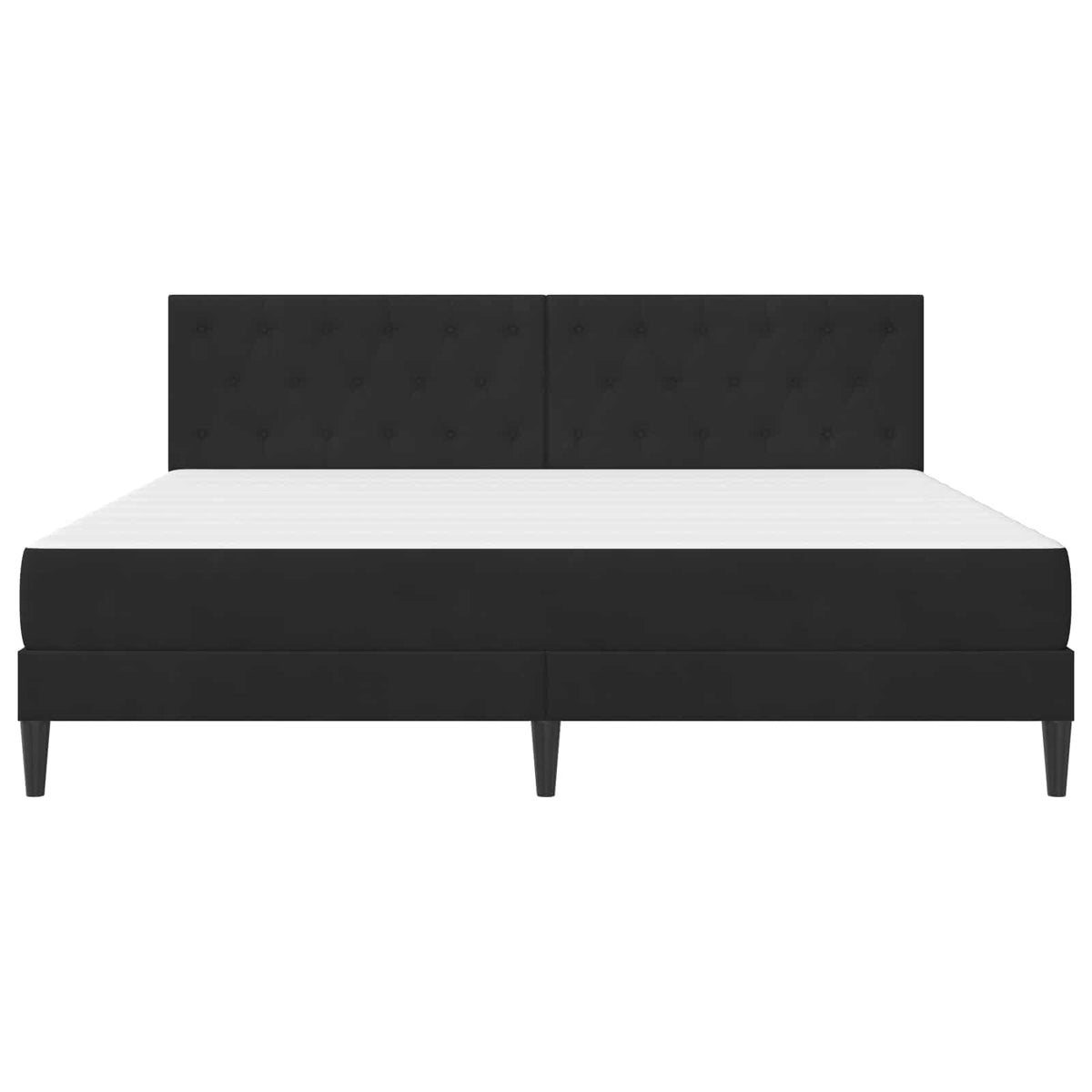 vidaXL Bed Frame with Mattress Black 180 x 200 cm Velvet 6