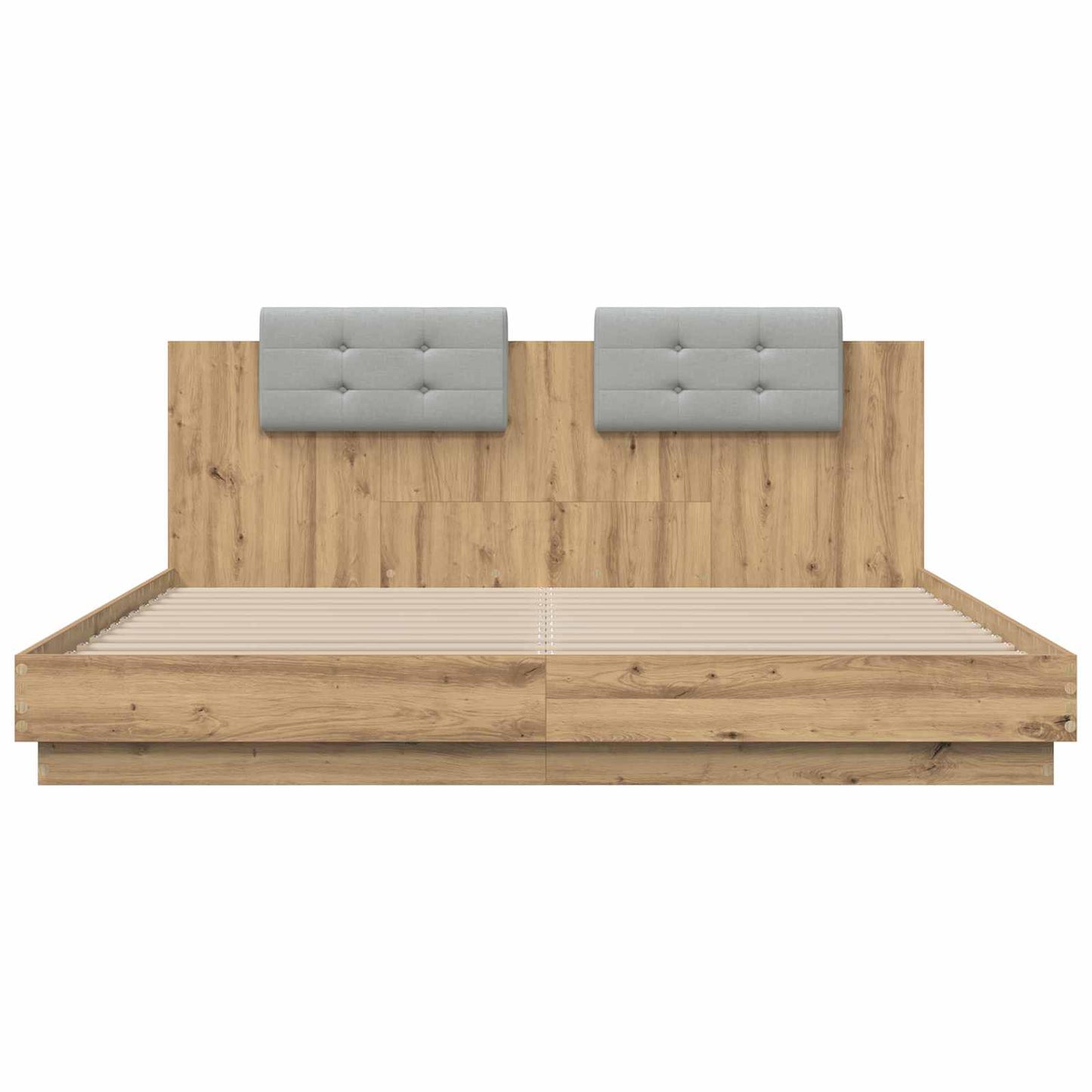 vidaXL Bed Frame with Headboard Artisan Oak 180 x 200 cm 6
