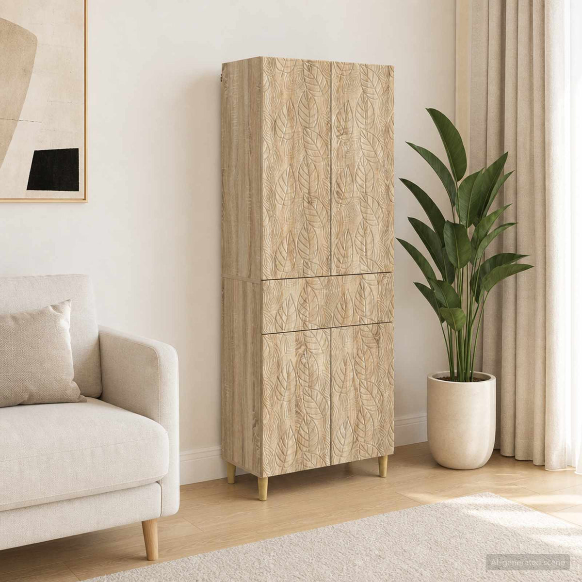 Cabinet Set 2 pcs Engineered Wood Sonoma oak