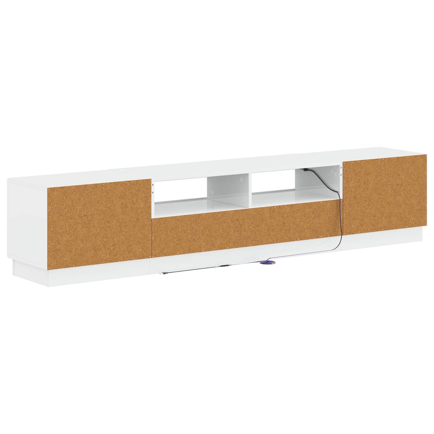 vidaXL 5 Piece LED TV Cabinet High Gloss White Engineered Wood 6