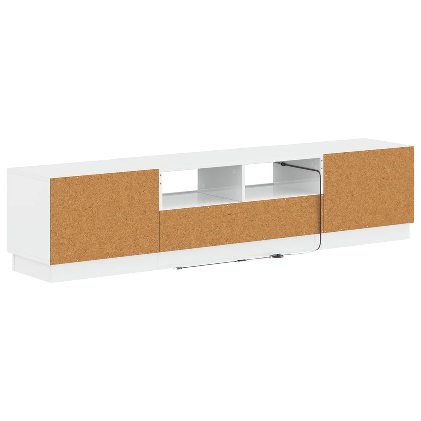 vidaXL 5 Piece LED TV Cabinet High Gloss White Engineered Wood 6