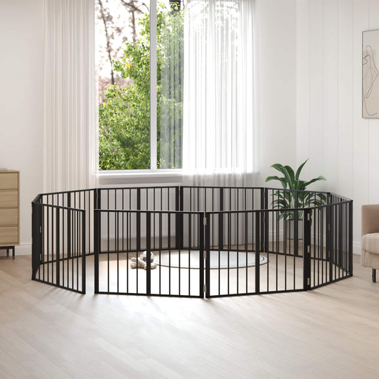 Dog Gate Black Galvanised Steel Width 80 cm 60 cm 10