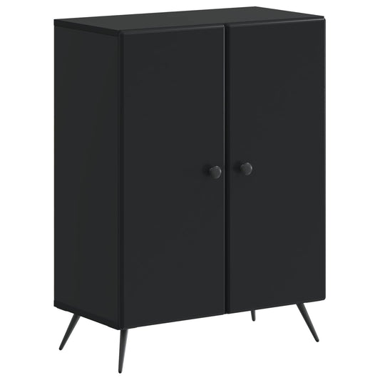 vidaXL 3 Piece Bathroom Cabinet Set BREDA Black Engineered Wood 2