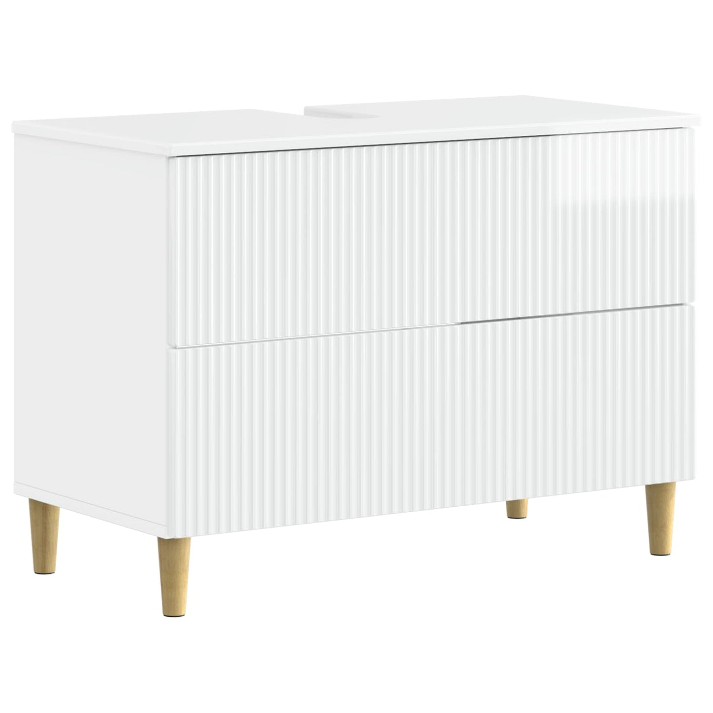 vidaXL 3 Piece Bathroom Cabinet Set ARNHEM High Gloss White 6
