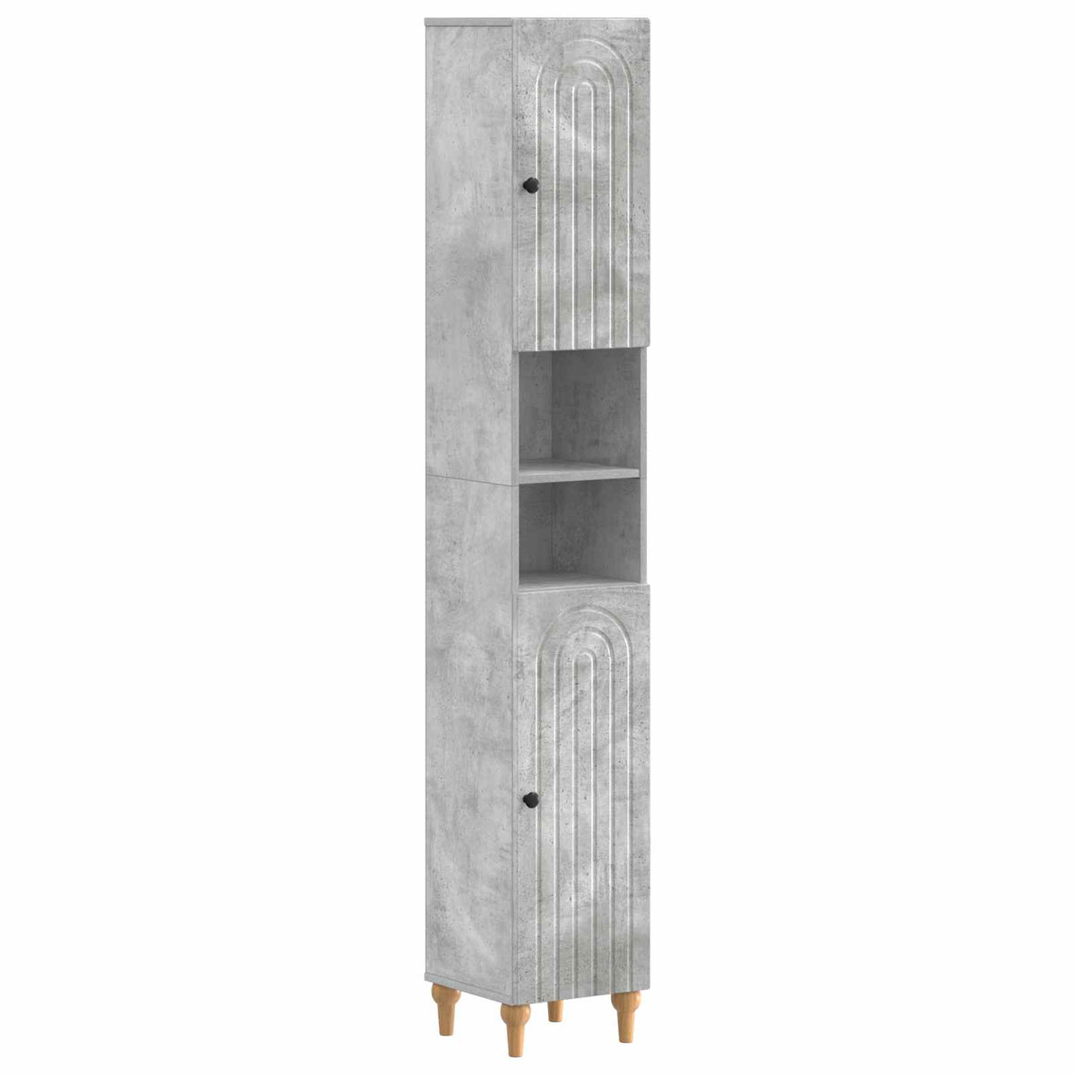 vidaXL 4 Piece Bathroom Cabinet Set ALKMAAR Concrete Grey 6