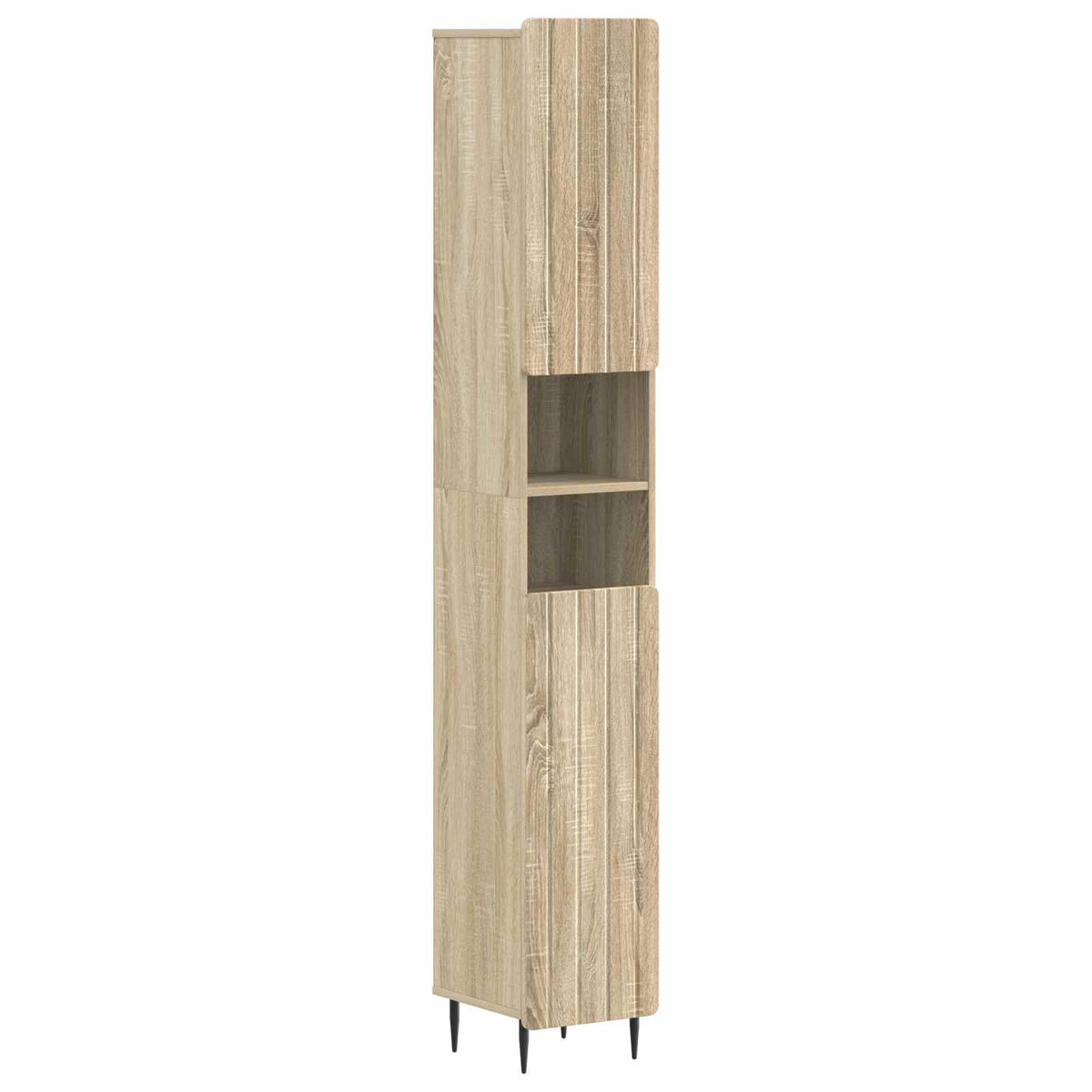 vidaXL 4 Piece Bathroom Cabinet Set ZWOLLE Sonoma Oak Engineered Wood 6