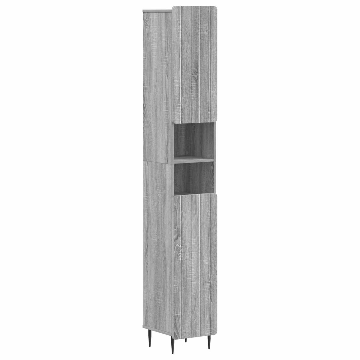 vidaXL 4 Piece Bathroom Cabinet Set ZWOLLE Grey Sonoma Engineered Wood 6