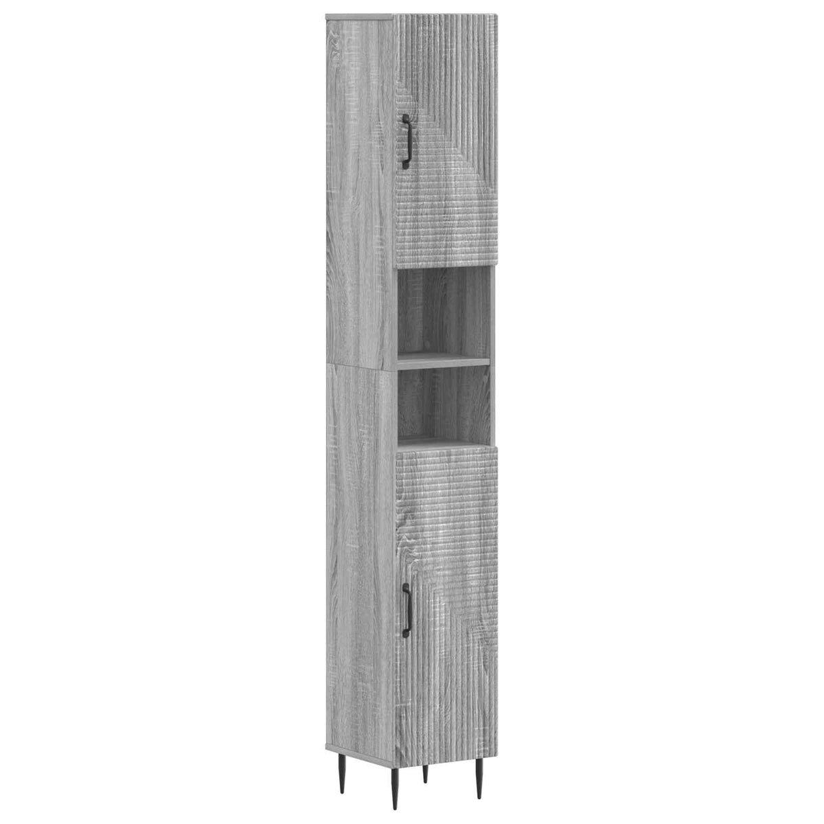 vidaXL 4 Piece Bathroom Cabinet Set HAARLEM Grey Sonoma 6