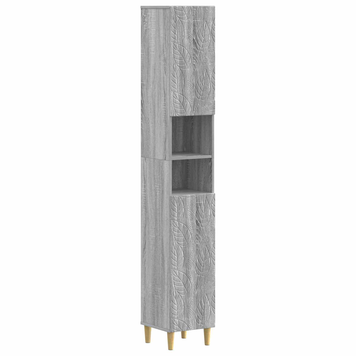 vidaXL 4 Piece Bathroom Cabinet Set DELFT Grey Sonoma Engineered Wood 6