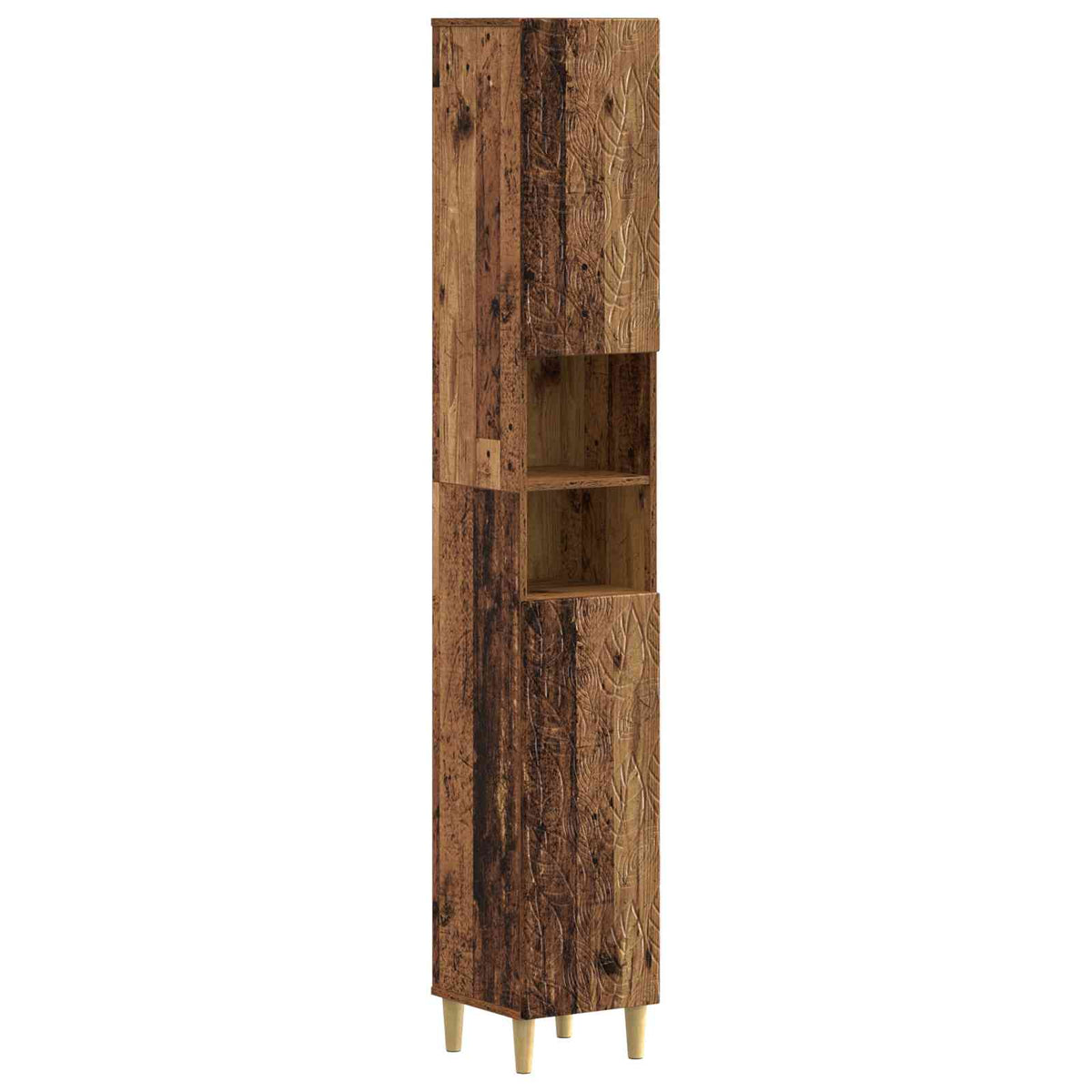 vidaXL 4 Piece Bathroom Cabinet Set DELFT Old Wood Engineered Wood 6