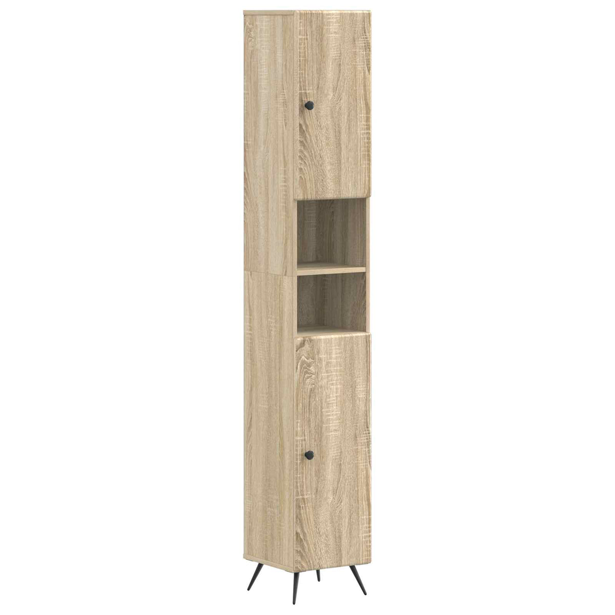 vidaXL 4 Piece Bathroom Cabinet Set BREDA Sonoma Oak Engineered Wood 6