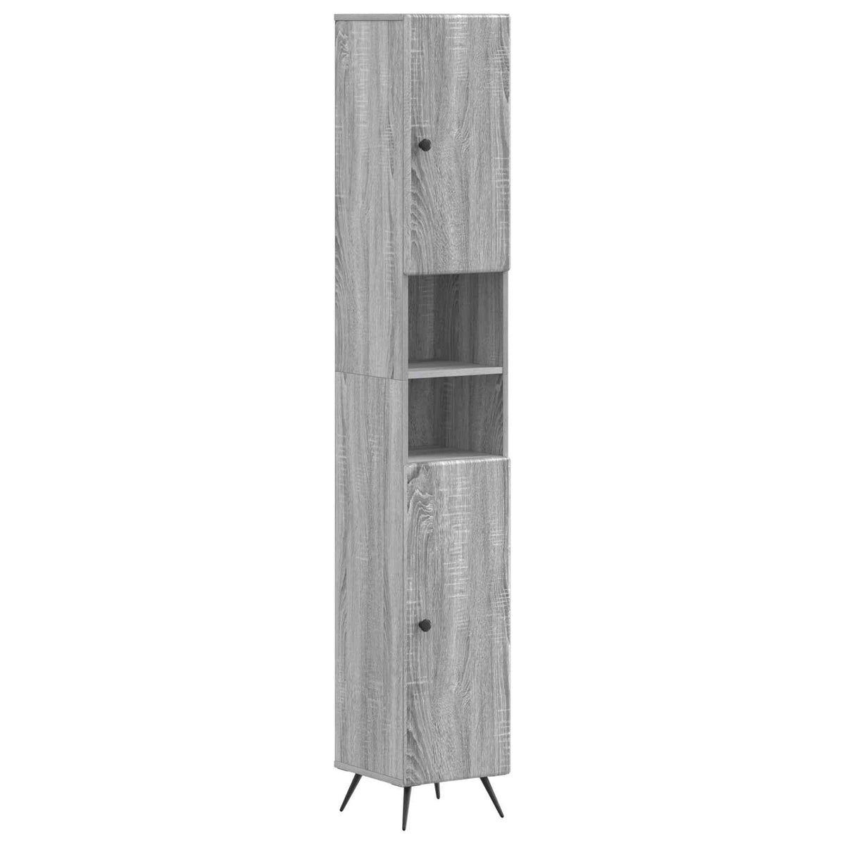 vidaXL 4 Piece Bathroom Cabinet Set BREDA Grey Sonoma Engineered Wood 6