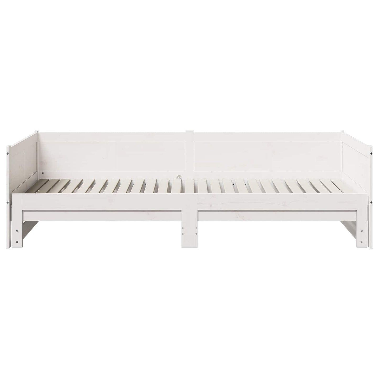 vidaXL Pull-out Day Bed White 180 x 200 cm Solid Pine Wood 6