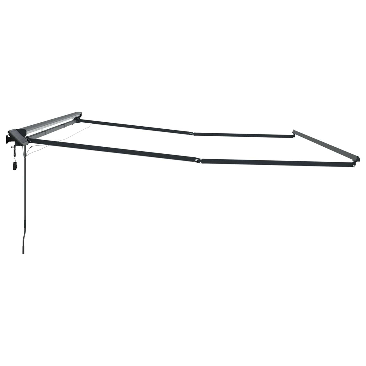 vidaXL Manual Awning Frame with LEDs Anthracite 4 x 2 m Aluminium 6