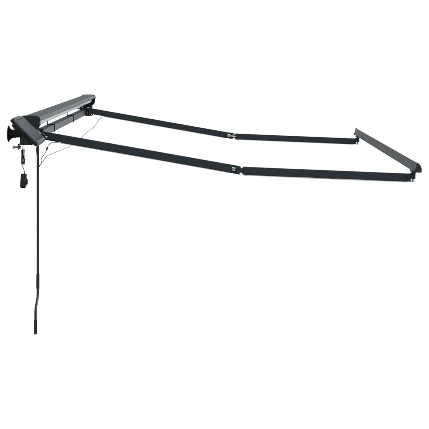 vidaXL Manual Awning Frame with LEDs Anthracite 3 x 2.5 m Aluminium 6