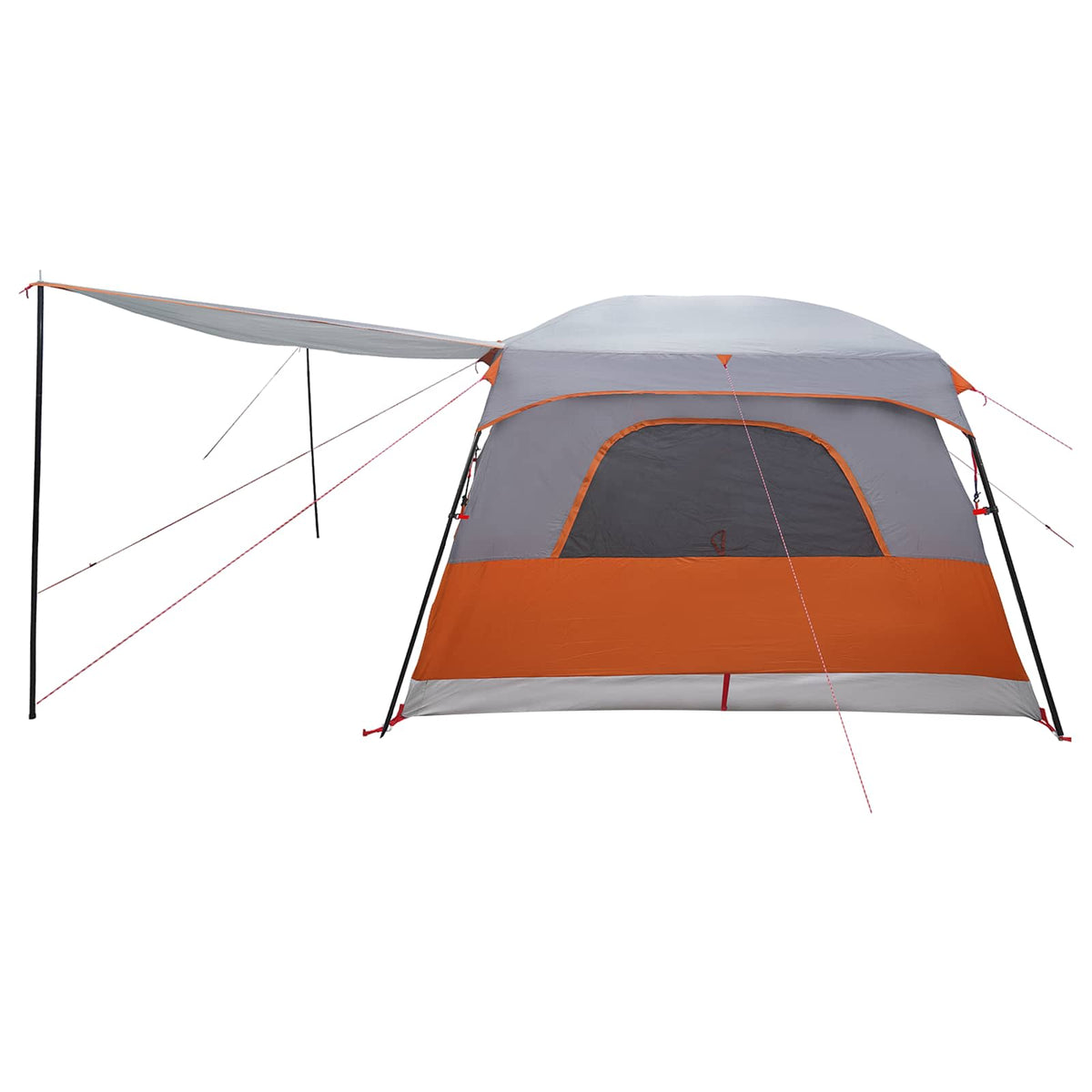 vidaXL Family Tent 16-Person Grey and Orange Polyester and Steel 6