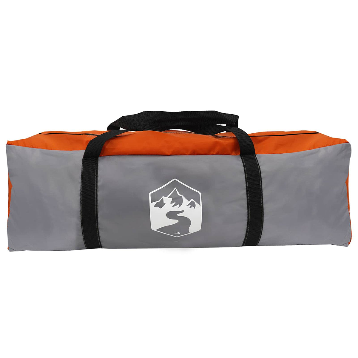 vidaXL Tipi Tent 6.0-Person Grey and Orange Polyester and Steel 6