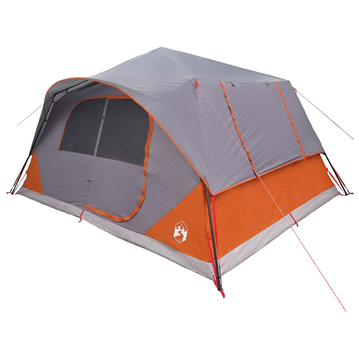 Instant Tent Polyester and Steel Grey and orange 10-person