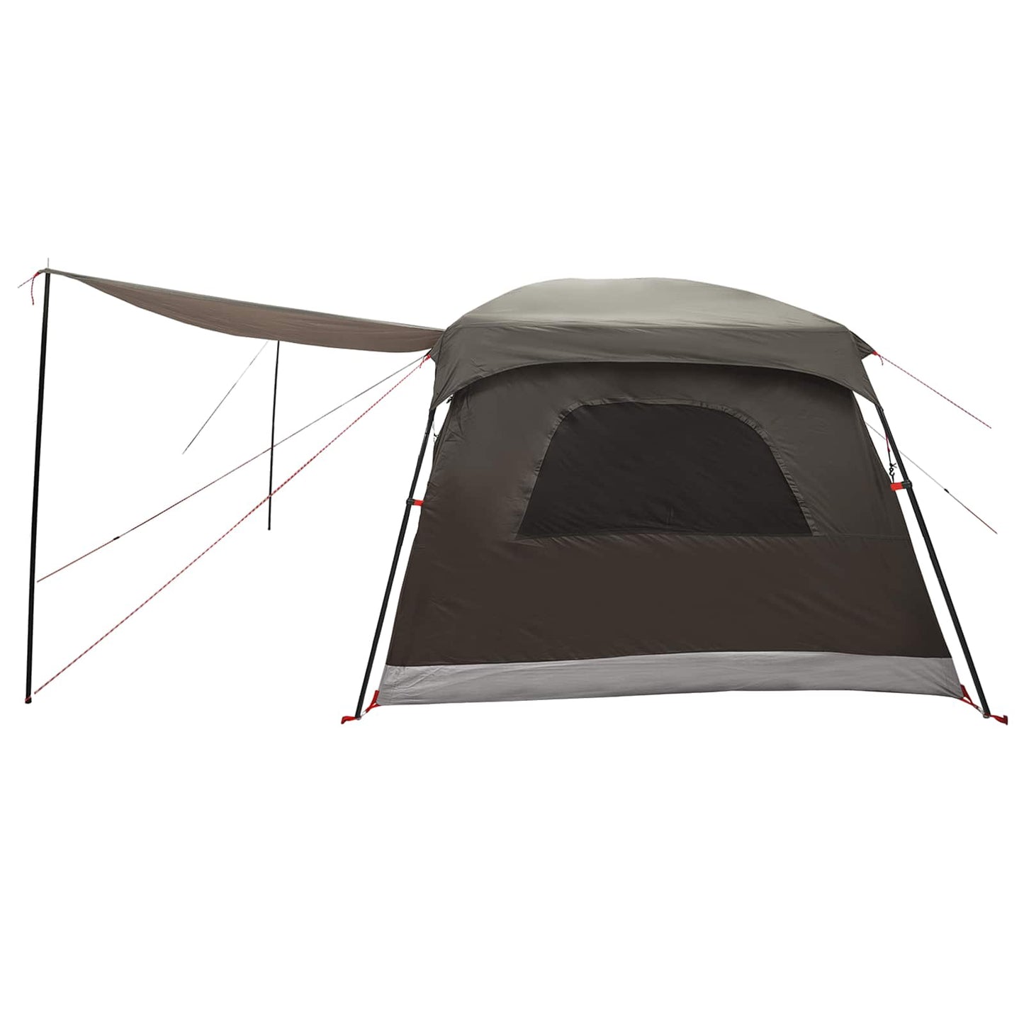 vidaXL Family Tent 10-Person Brown Grey Polyester and Steel 6