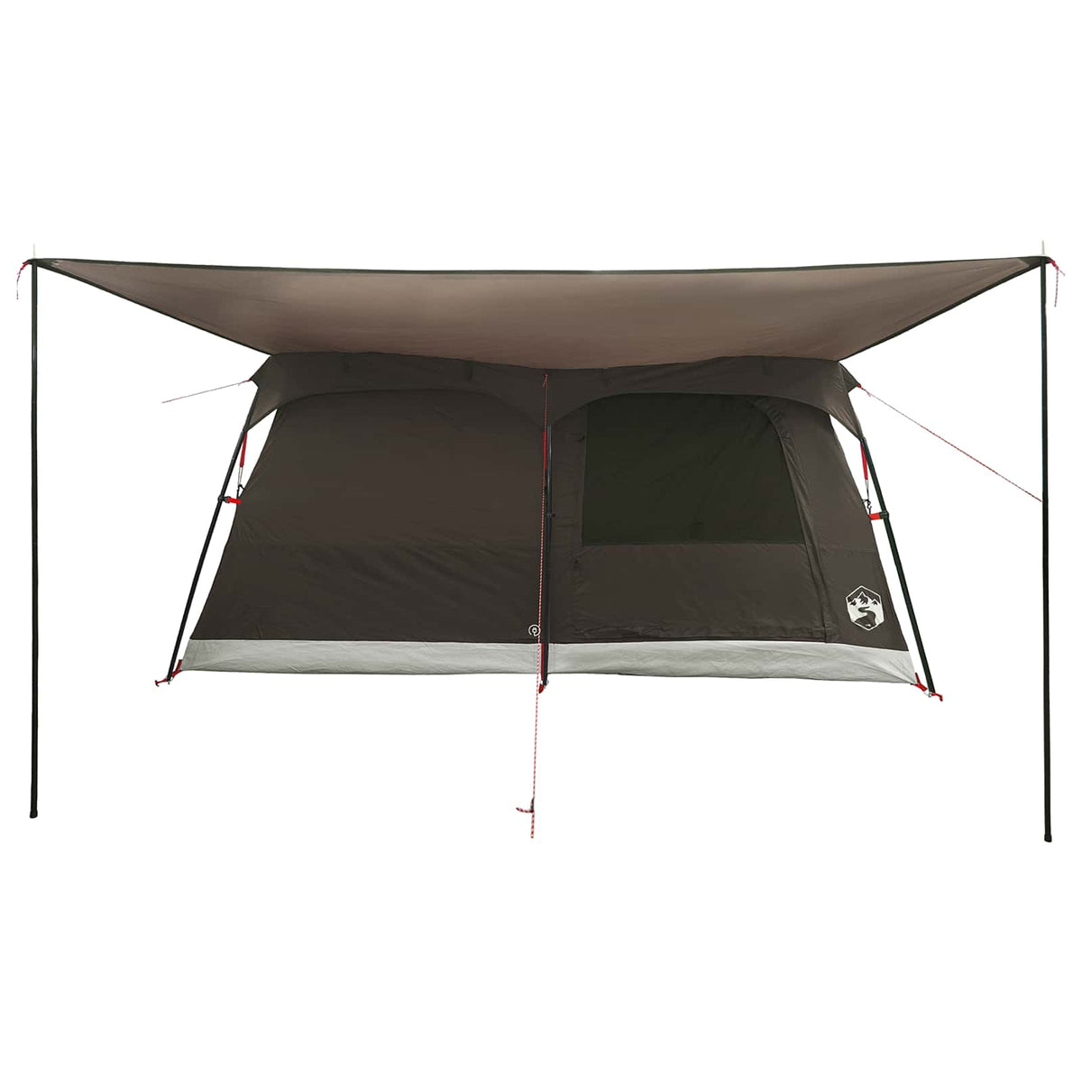 vidaXL Family Tent 16-Person Brown Grey Polyester and Steel 6