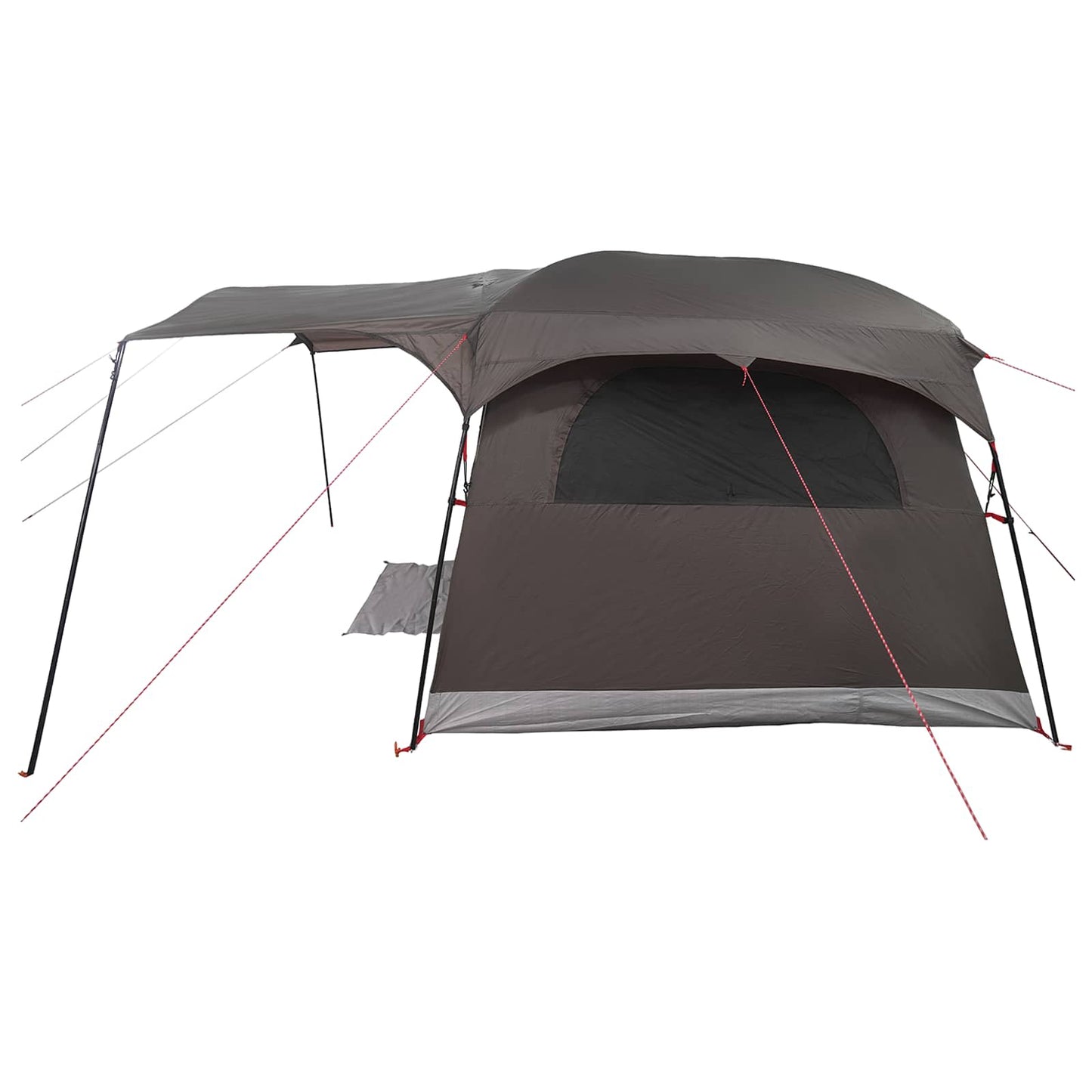 vidaXL Tunnel Tent Brown Grey 427 x 305 x 205 cm Polyester and Steel 6